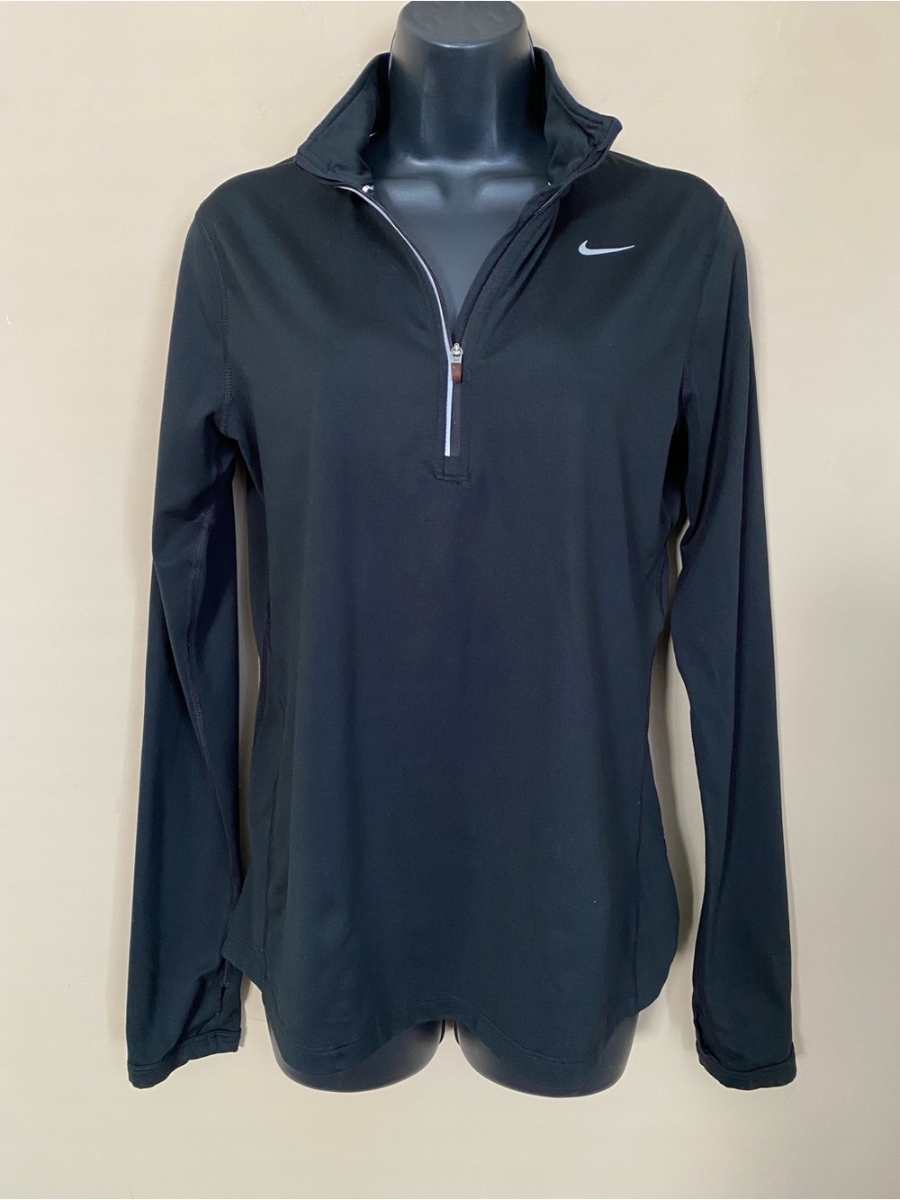 Nike Women’s Black Half-Zip Dri-Fit Athletic Top